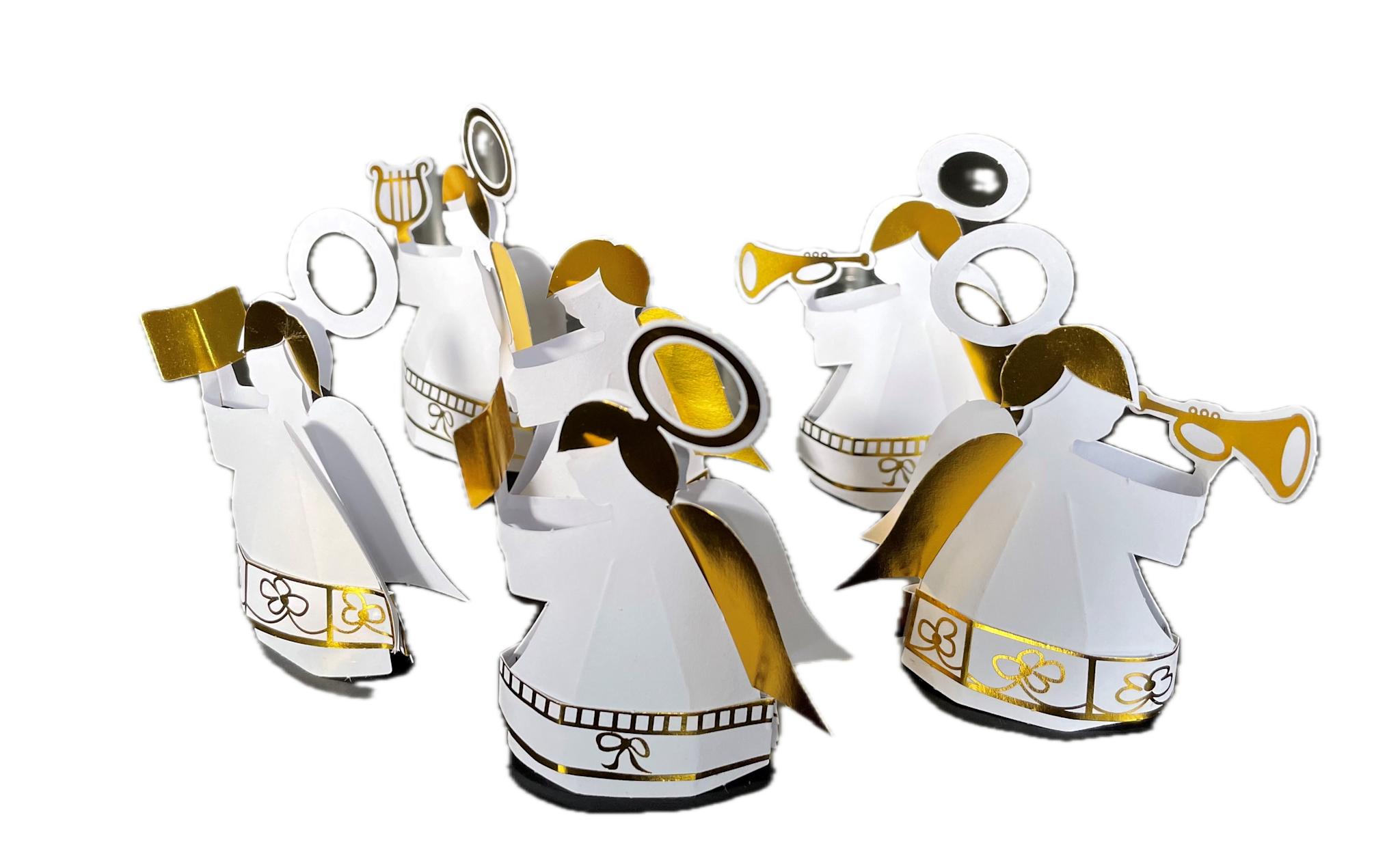 4 placemats, die-cut with 6 angels.