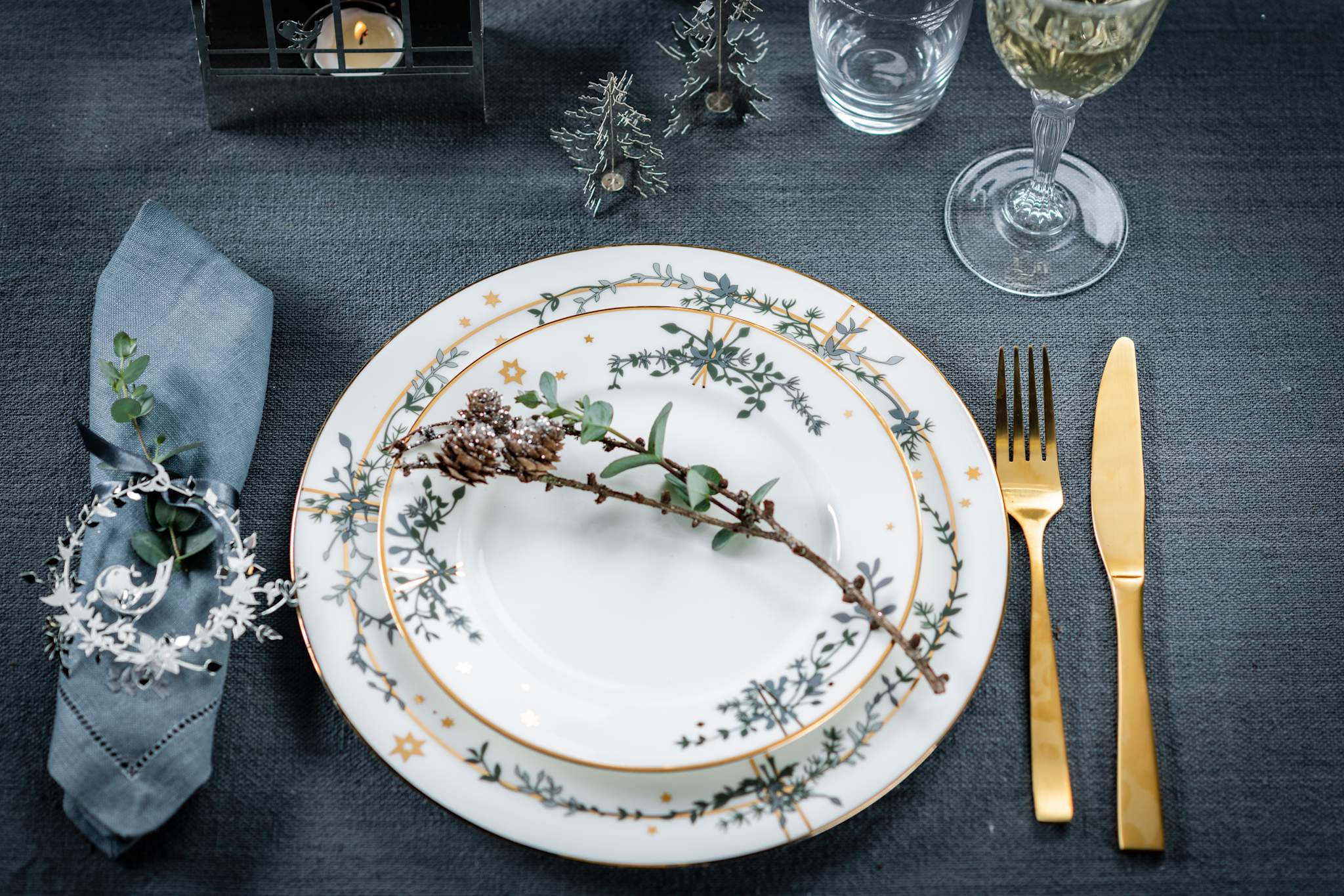 Vinterstjerner, Middagstallerken, 28 cm