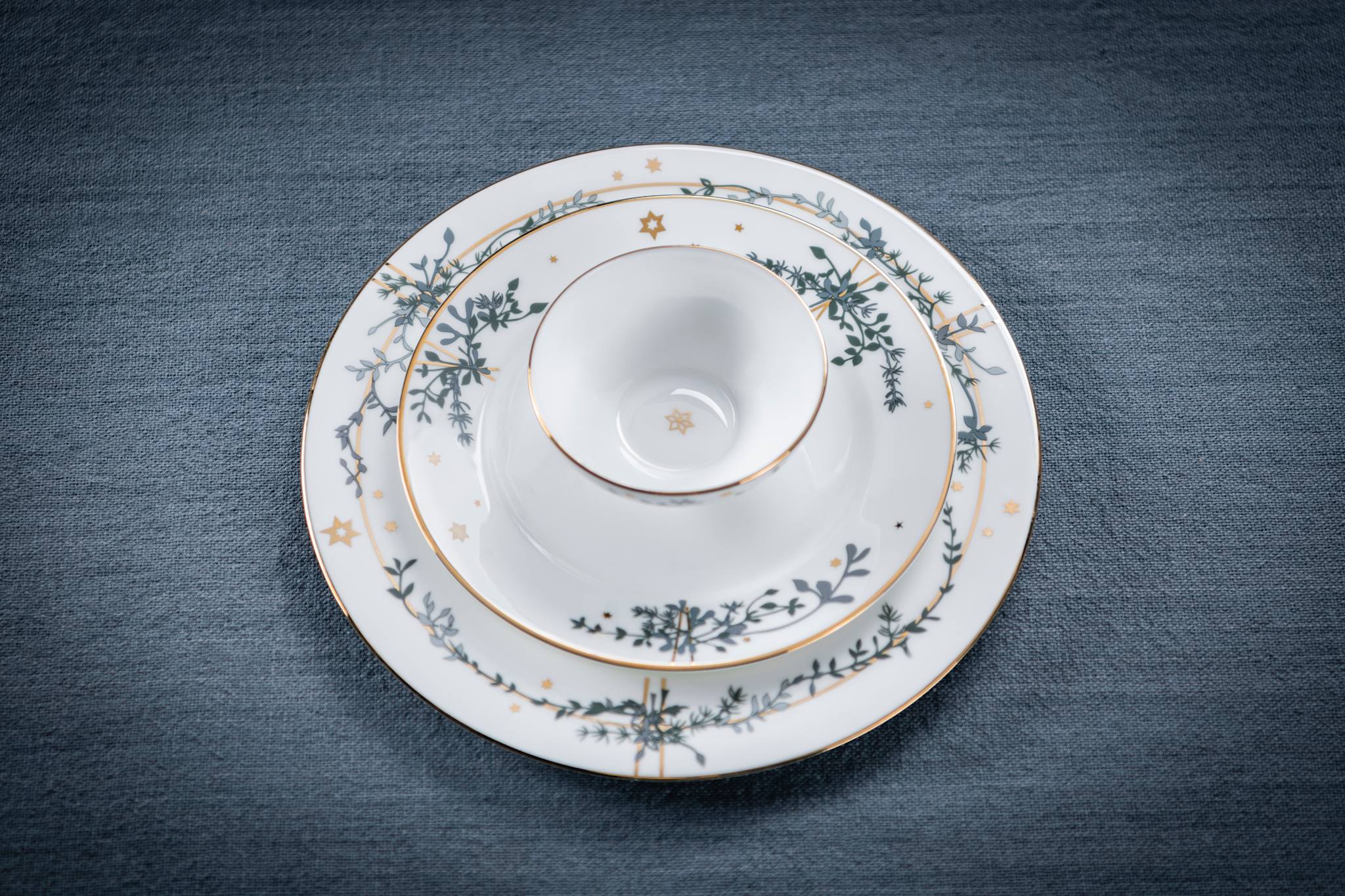 Wintersterne, Teller, 22 cm