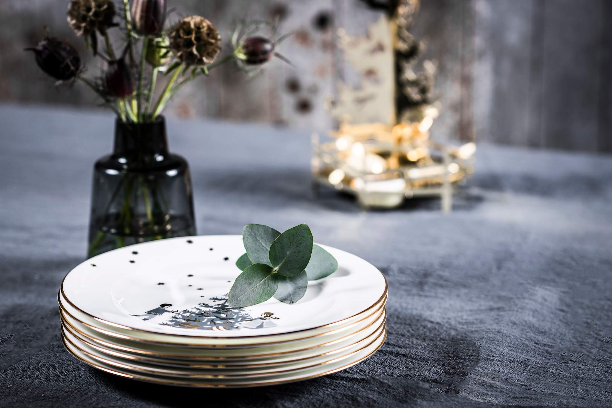 Winter Stars, Teller mit Weihnachtsbaum, 21 cm