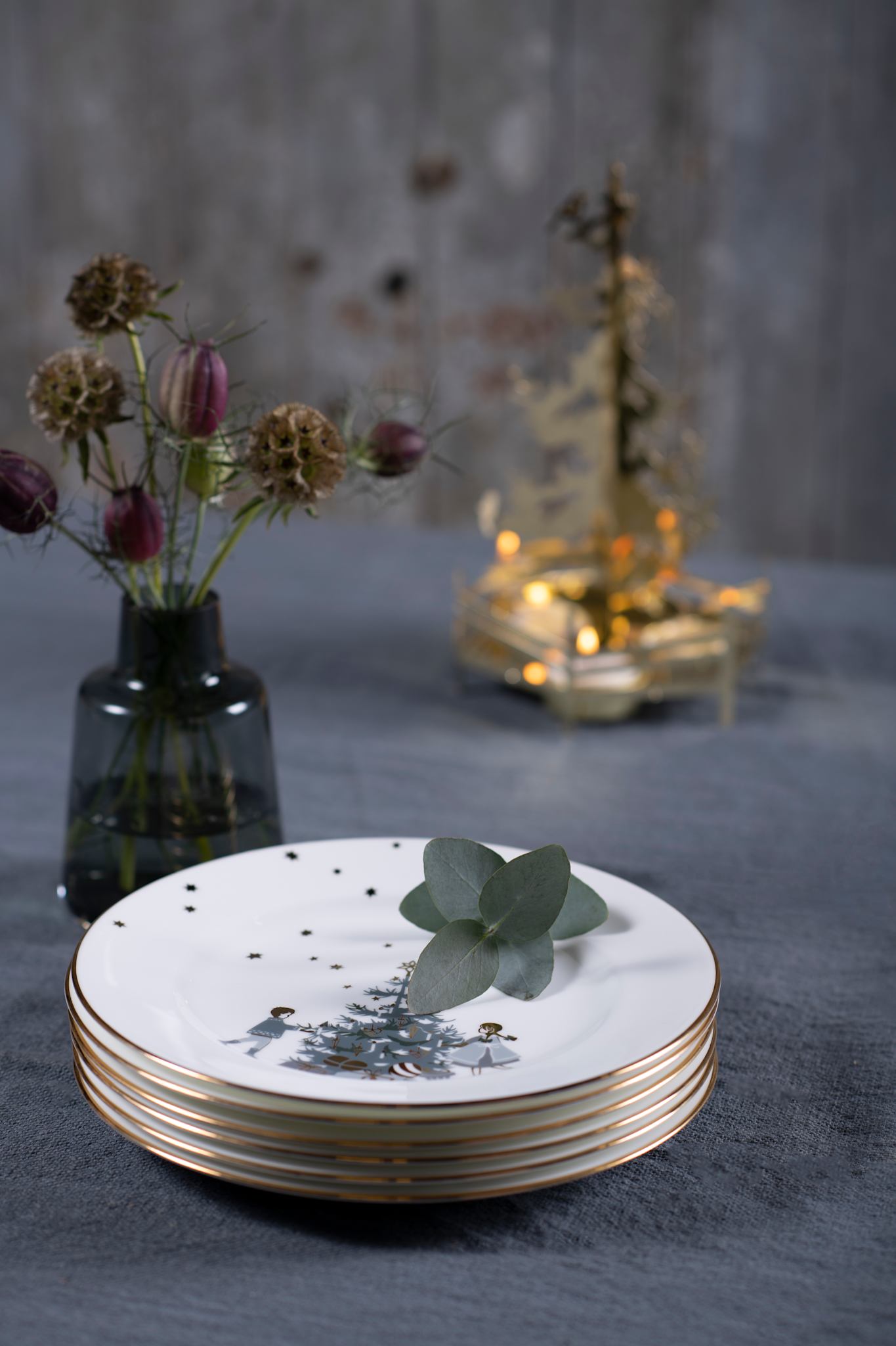 Winter Stars, Teller mit Weihnachtsbaum, 21 cm