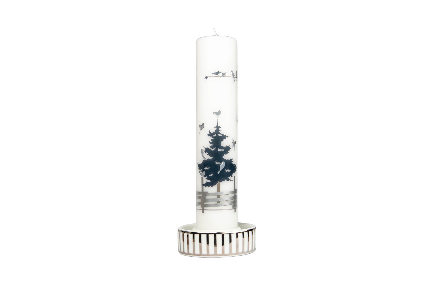 Frölich Exclusive, Candlestick with Silver Stripes