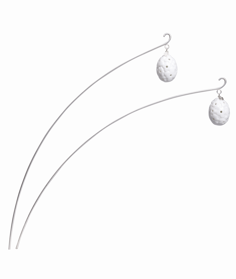 Blomsterstrå med porcelæn æg