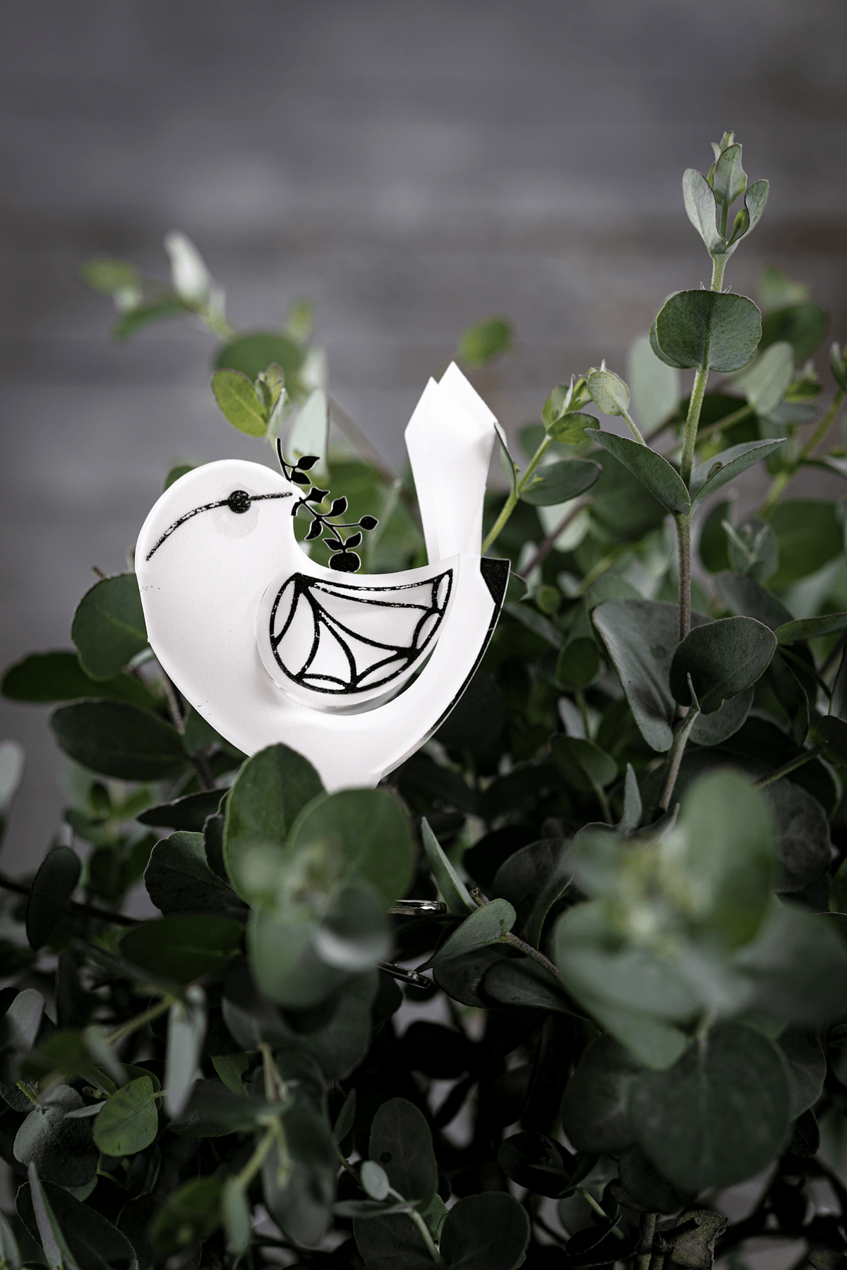 Bird on Clip, Silver, medium