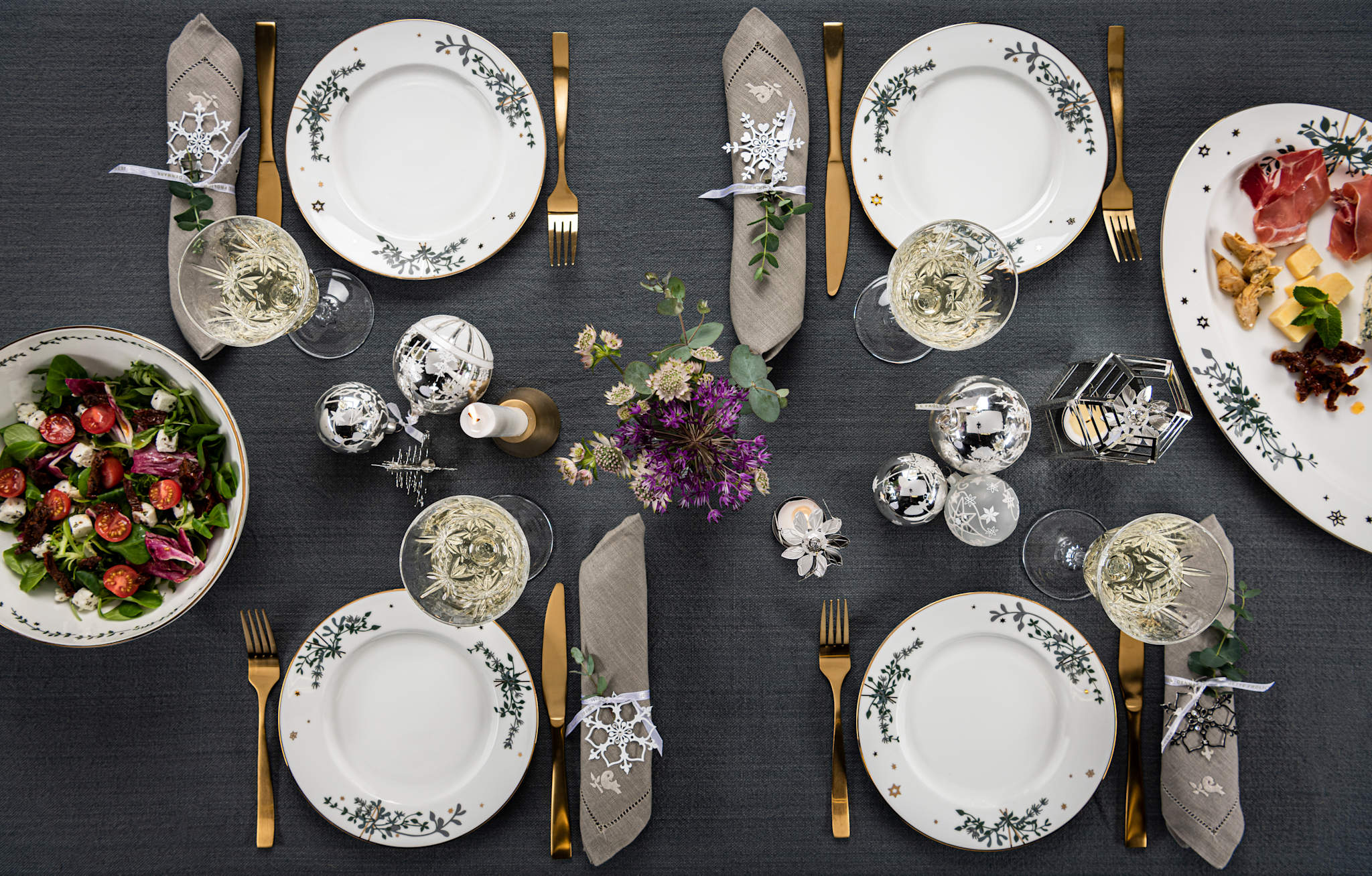 Wintersterne, Schale, 25 cm