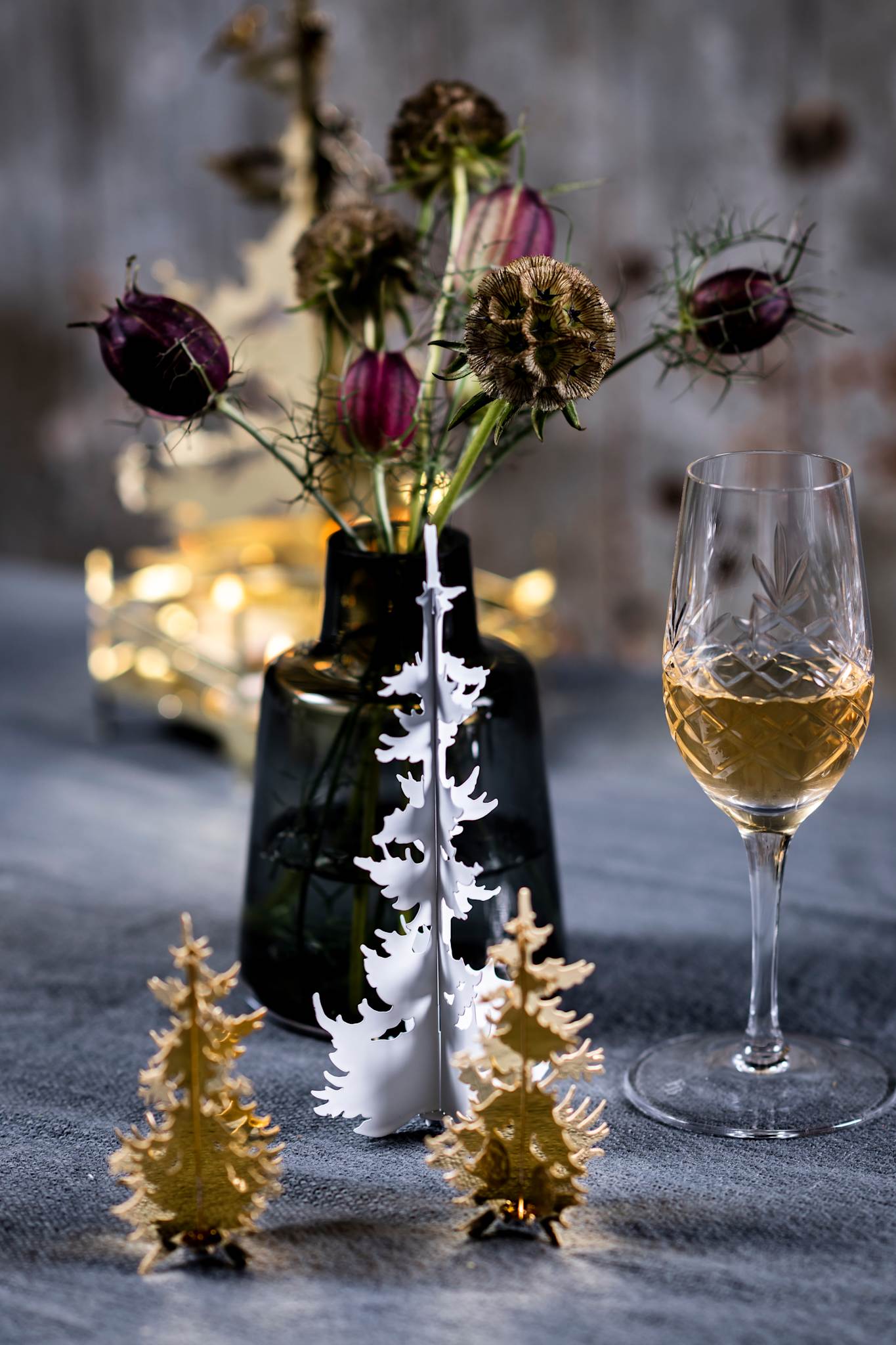 Winterwald, Bäume in Gold (2 Designs)