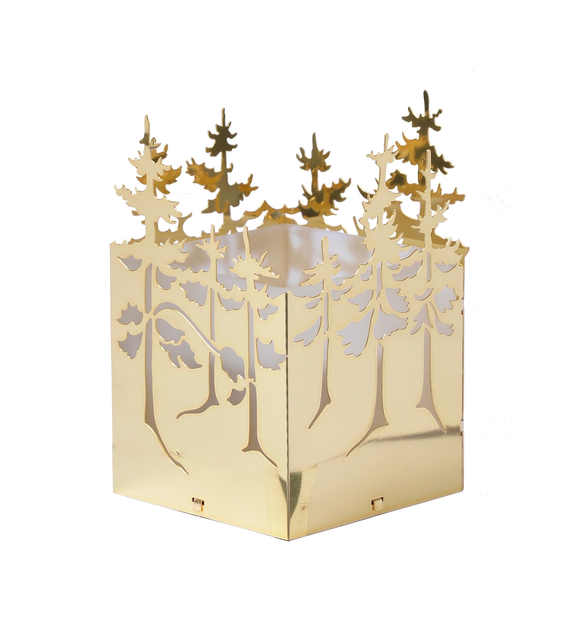 Winter Forest, Lantern in Gold