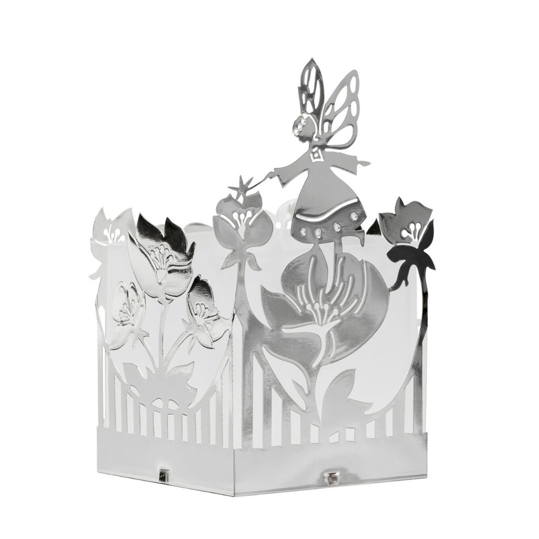 Candle Lantern with Fairy, Silver