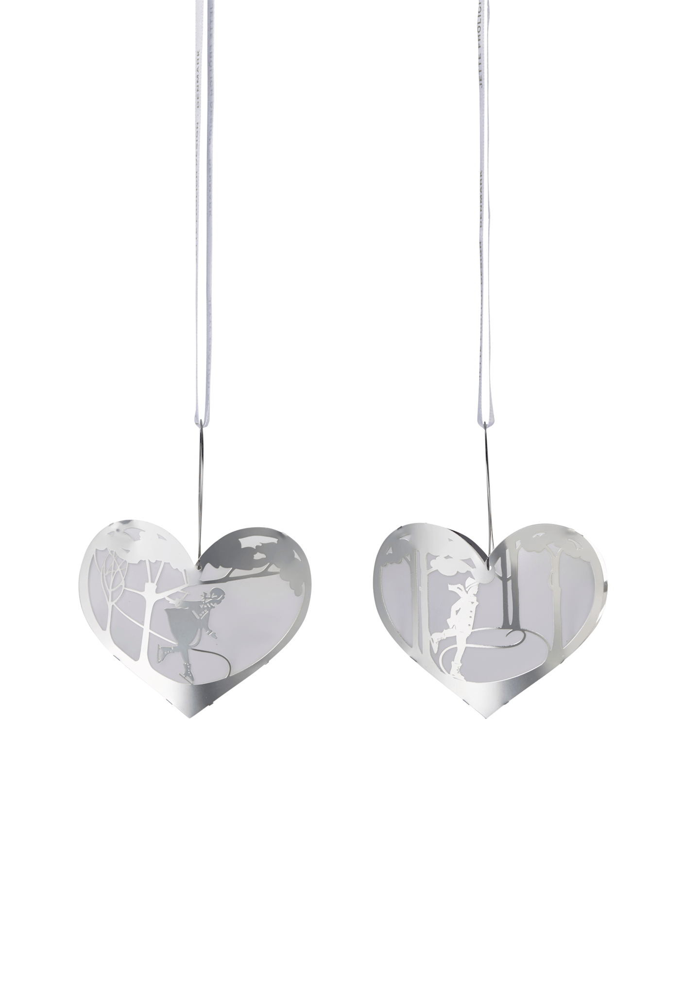 Silver Hearts with Skating Children (2 designs)