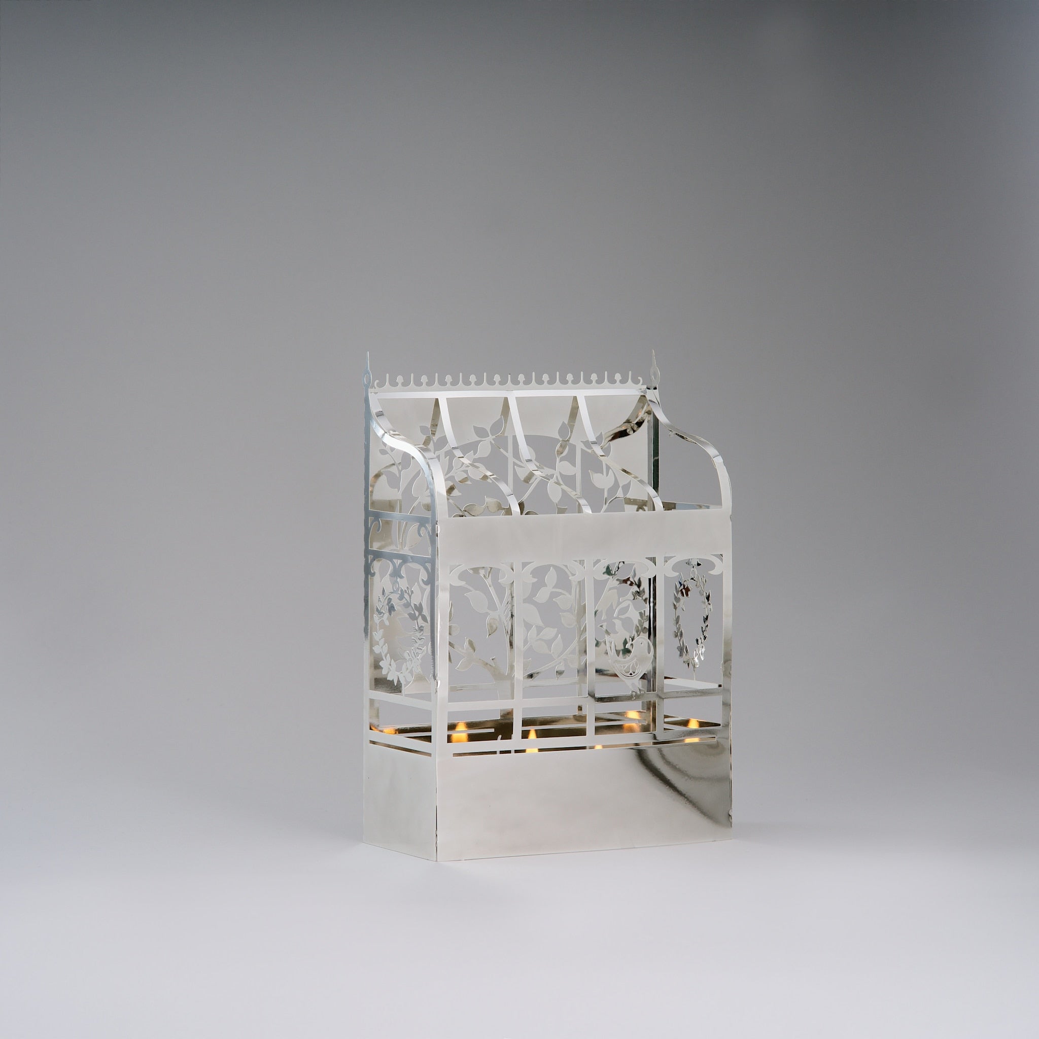 Orangerie, Kerzenlaterne in Silber