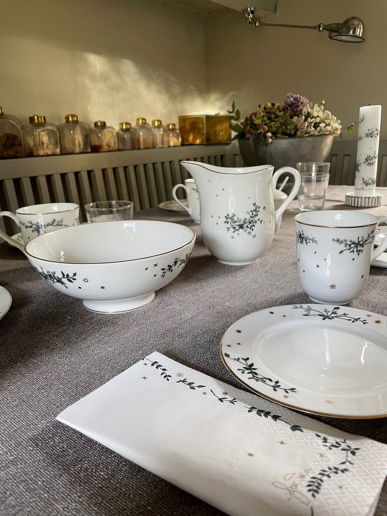 Wintersterne, Serviette 40x40 cm