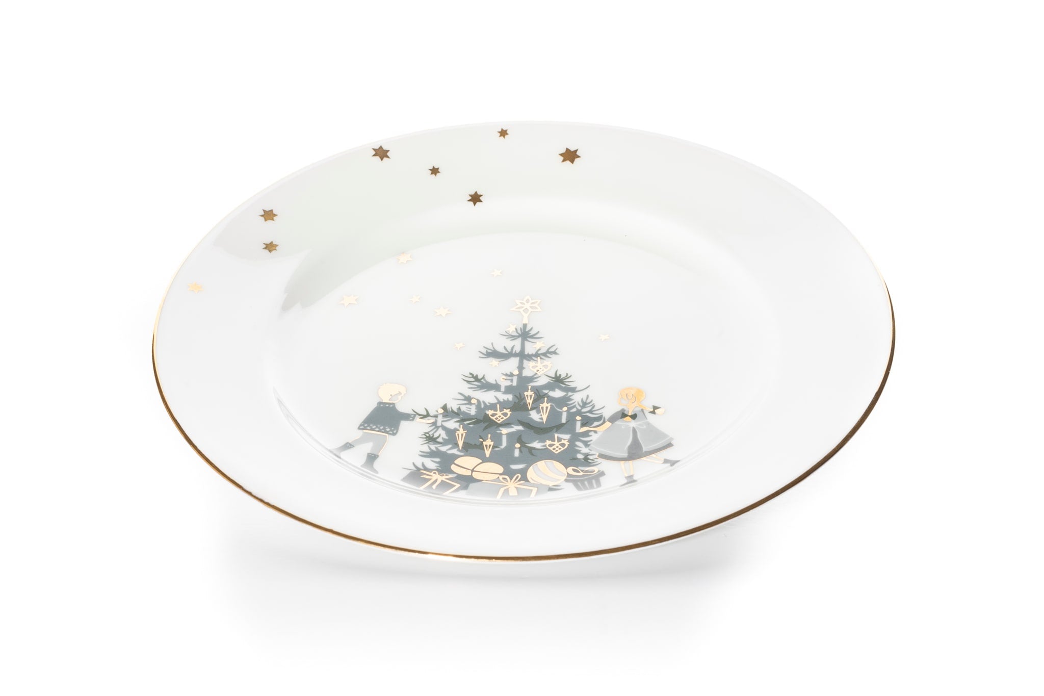 Winter Stars, Plate with Christmas Tree, 21 cm