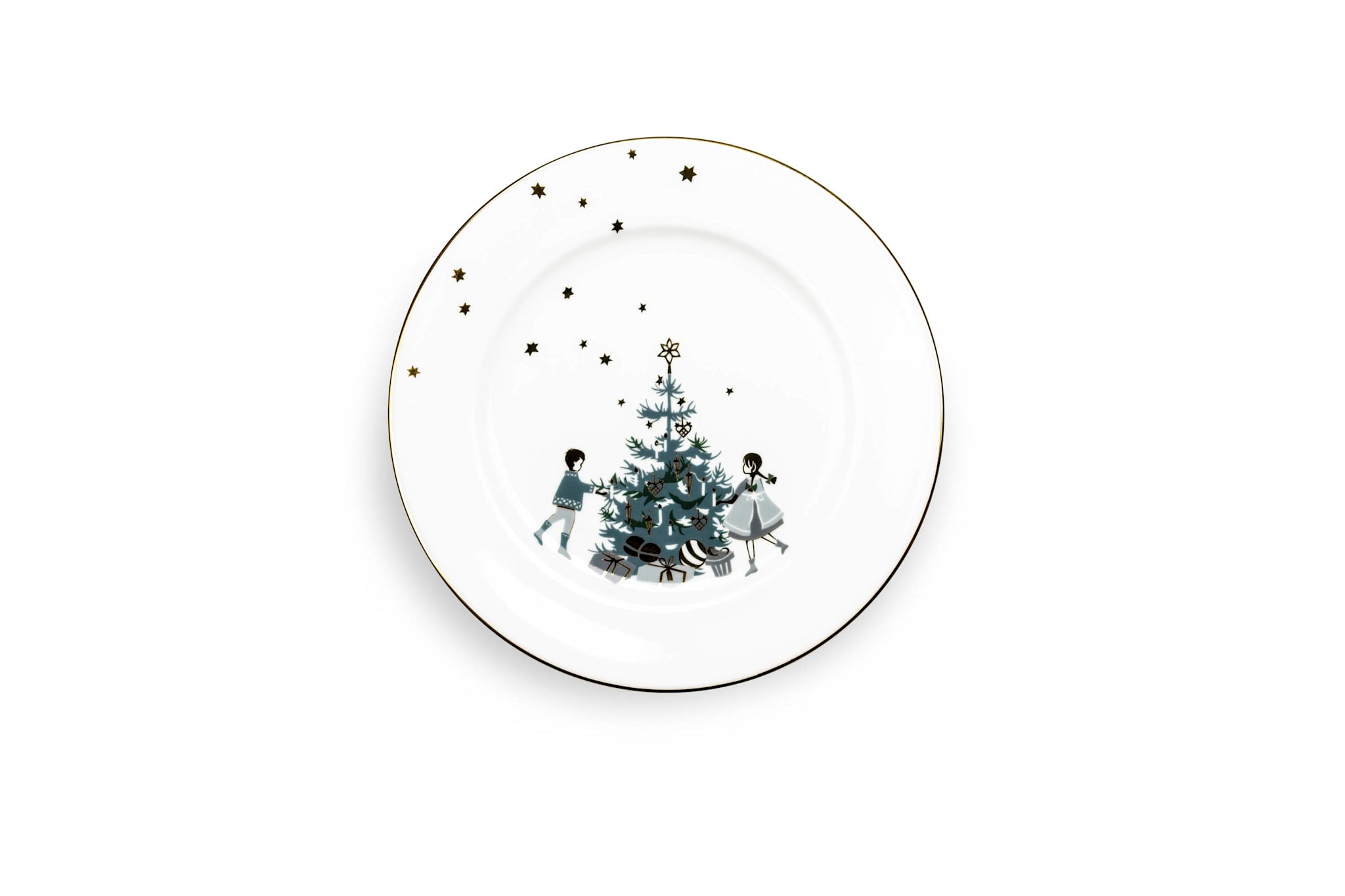 Winter Stars, Plate with Christmas Tree, 21 cm
