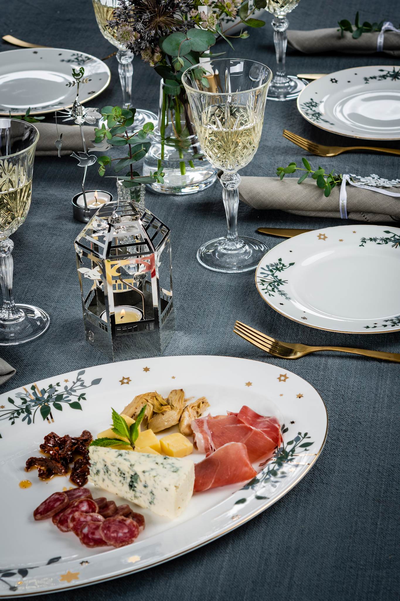 Wintersterne, Teller, 22 cm