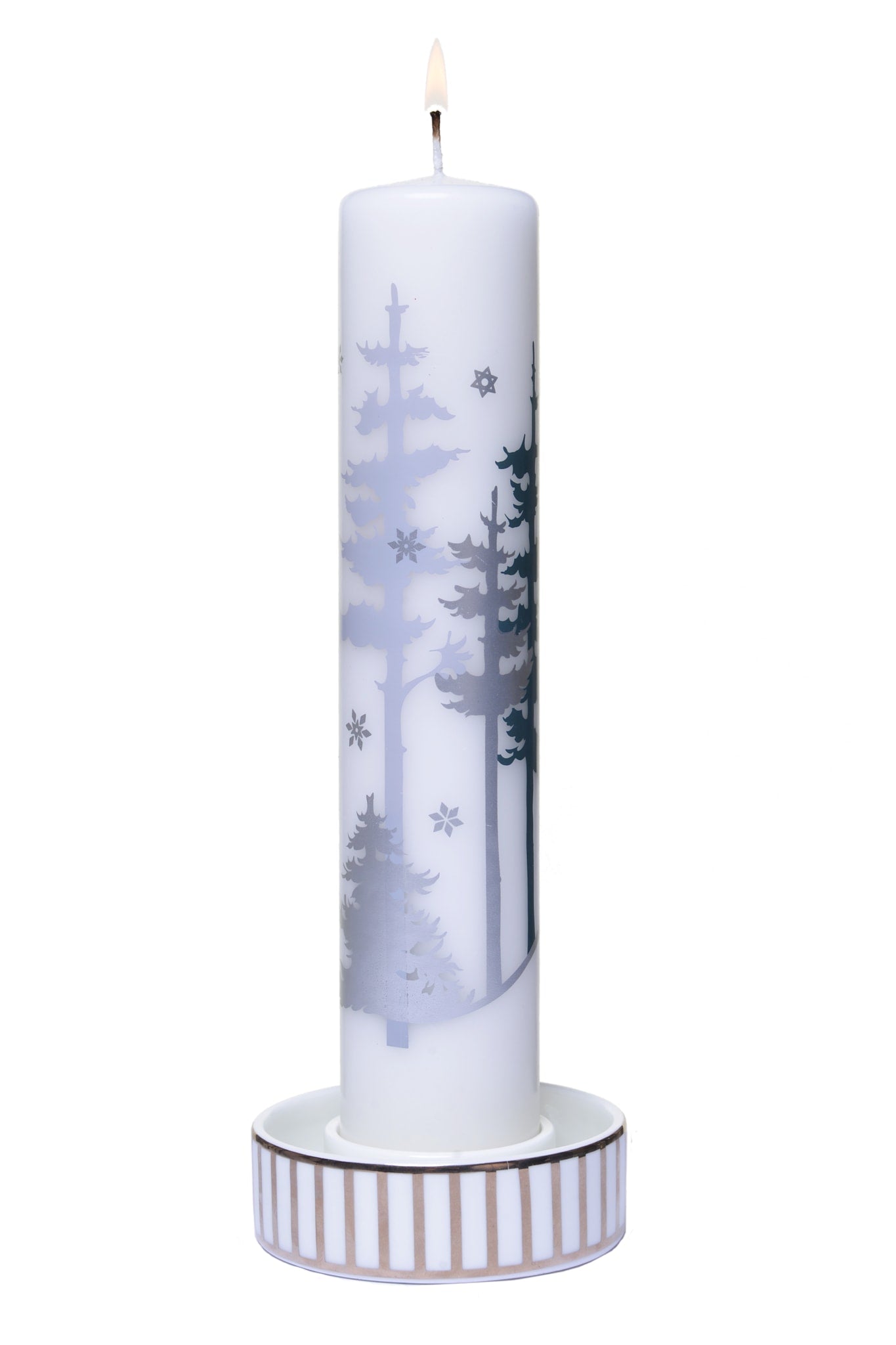 Frölich Exclusive, Candlestick with Silver Stripes