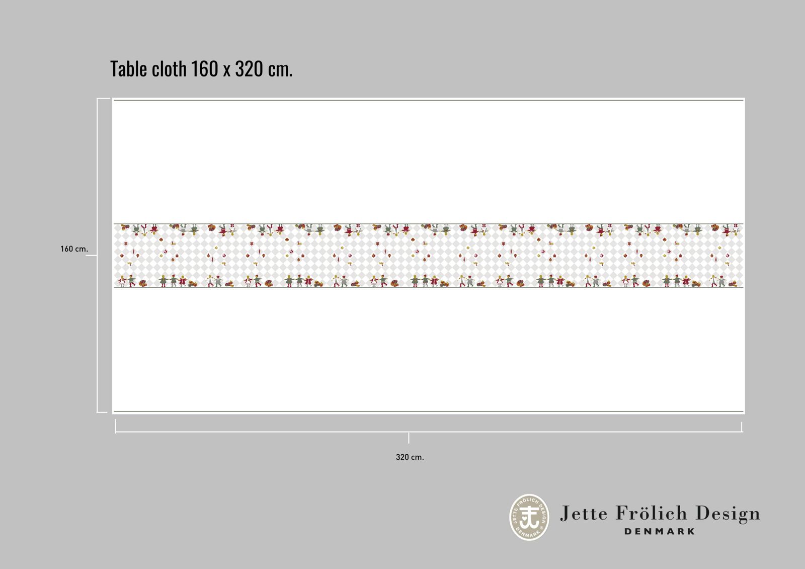 Tischdecke „Tanzende Kinder“ 160 x 320 cm.